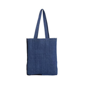 Sacs fourre-tout en denim en tissu jeans sur mesure de haute qualité Meilleure vente Sacs fourre-tout en jean de couleur unie - Product Image 6