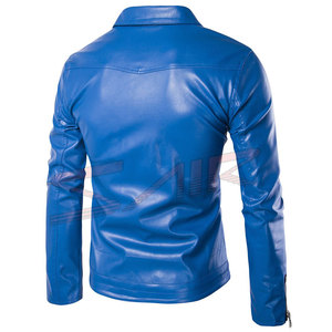 Chaqueta de cuero PU de piel de oveja de alta calidad con cuello alto con capucha Diseño transpirable Logotipo personalizado Precio bajo Venta de invierno en línea - Product Image 2