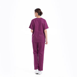 Nouveaux ensembles de blouses d'hôpital unisexes 2026 à séchage rapide en sergé 100 % coton, ensemble deux pièces (haut et pantalon) avec détection d'aiguilles, OEM - Product Image 2