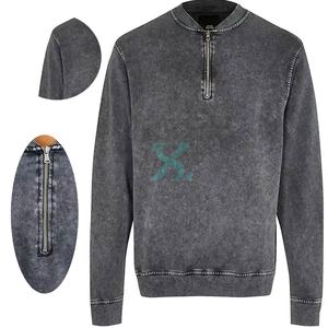 Ensemble survêtement homme 100 % coton, sweat-shirt et pantalon de jogging délavé à l'acide, vêtements de sport décontractés, sweat-shirt et pantalon de jogging streetwear, survêtement personnalisé avec logo - Product Image 3