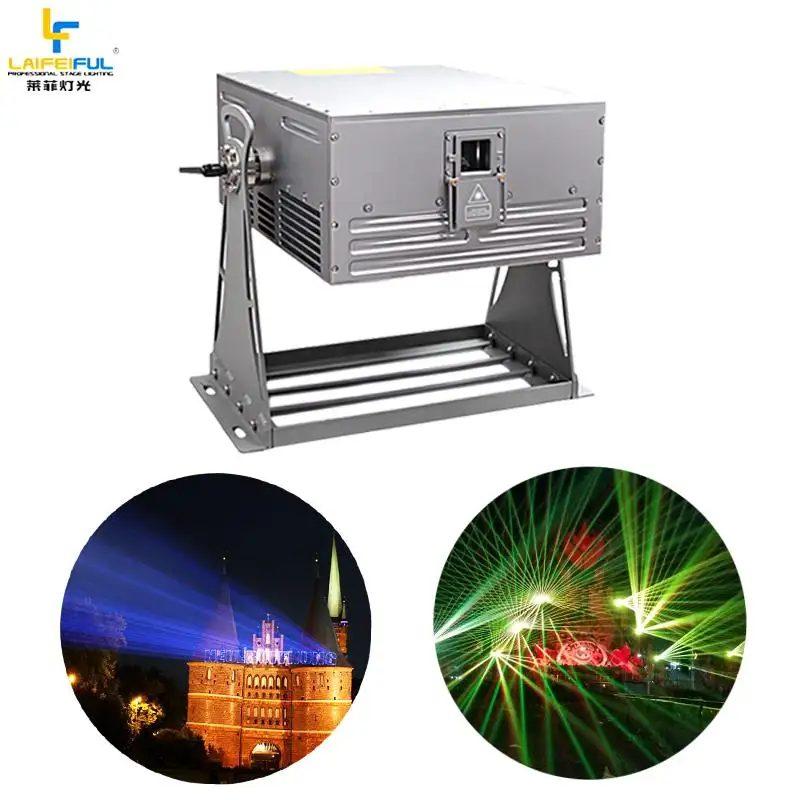 Full Color 50W Ilda Rgb Laserlicht Voor Laser Show Outdoor Sky Laserstraal Projector