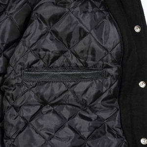 Best Design High Quality <b>Wool</b> Customized Body Genuine Leather <b>Arms</b> Letterman CollegeBaseballjacket for men - Product Image 6