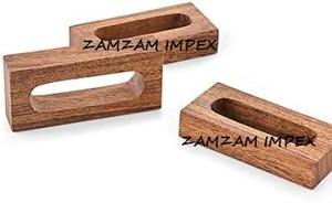 Anillo Porta Servilletas Cuadrado de Madera Clásico, Hecho a Mano, Ecológico, Accesorio Decorativo para Mesa, para Cenas, Fiestas, Bodas y Eventos Especiales - Product Image 2