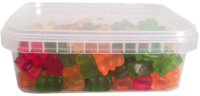 D280 haut produit rectangulaire 280ml inviolable PP IML conteneur baignoire et PP IML couvercle pour les Dates alimentaires emballage de gelée