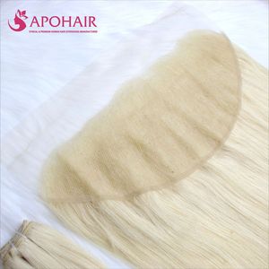 Mechones de pelo humano para mujeres negras, pelo liso virgen de visón 613, con encaje Frontal HD 13x4 13x6, producto en oferta - Product Image 5