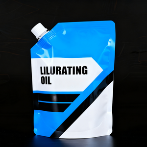 Busta Stand-up Personalizzata ad Alta Barriera con Tappo Richiudibile e Beccuccio per Confezionamento di Olio Lubrificante per Motori - Product Image 2