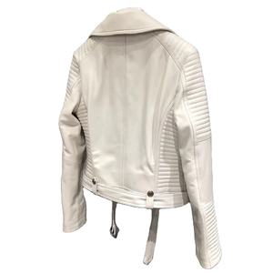 Chaqueta Corta de Motociclista para Mujer, Nueva, Elegante, de Piel de Oveja, Manga Larga, Negra, Ecológica, Ligera, de Invierno, con Bolsillo con Cremallera - Product Image 5