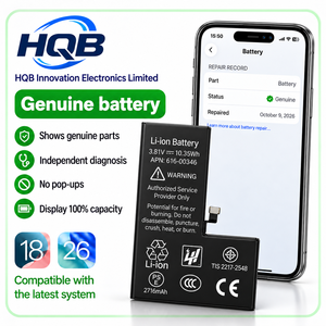 Batería de Repuesto para Celular al por Mayor de Fábrica OEM para iPhone 6 7 8 X XS XR 11 12 13 14 15 16 17 18 Pro Max con Logotipo Personalizado - Product Image 1