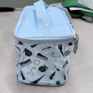 Bolsa de Cosméticos Portátil Reutilizable de PVC con Cierre, Impermeable, con Asa Suave, Capacidad Media, Multiusos, para Viaje - Product Image 2