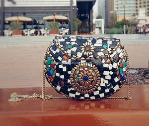 Embrague de mosaico de Metal de diseñador hecho a mano de calidad asegurada para mujeres y niñas, venta caliente en Dubai POR ARTESANÍA DE LUJO A PRECIO BAJO - Product Image 5