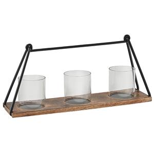 Handle Tray Style Wooden <b>Candle</b> <b>Holder</b> for Home Styling Subtle Light Decorative Display and Functional Accent From India - Product Image 2