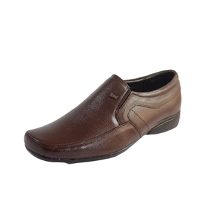 Los zapatos formales sin cordones de cuero sólido marrón para hombre son una opción sofisticada y versátil para hombres - Product Image 1