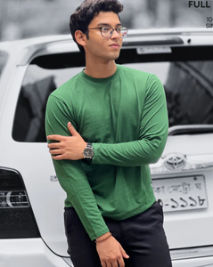 T-shirt à manches longues 100% coton pour hommes, multicolore et attrayant, 180 GSM, qualité supérieure, coupe régulière, respirant, personnalisé, grandes tailles - Product Image 6