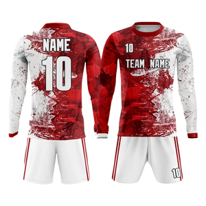 Maillot de football à séchage rapide pour hommes adultes enfants personnalisable nom numéro ensemble de logo de l'équipe comprend un short t-shirt pour les équipes de football pour hommes - Product Image 2