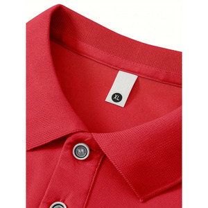 Polo à manches courtes pour homme, couleur unie, tricot piqué, style décontracté - Product Image 4