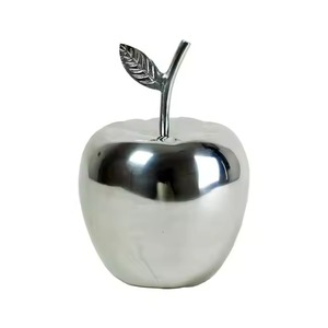 Escultura Decorativa de Manzana de Metal para Mesa de Oficina en Casa, Centro de Mesa, Decoración de Arte Moderno, Pieza Decorativa - Product Image 1