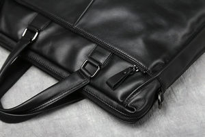 Maletín grande de cuero para hombre, bandolera para portátil de 15,6/17/14 pulgadas para el trabajo, negocios, oficina, hombro, estuche de transporte - Product Image 6