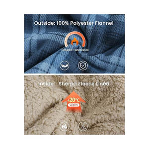 Chemise en flanelle pour homme, veste en molleton doublée de sherpa, chemise à boutons, chemise à carreaux épaisse, manteau à manches longues, chaud, décontracté pour l'hiver - Product Image 4