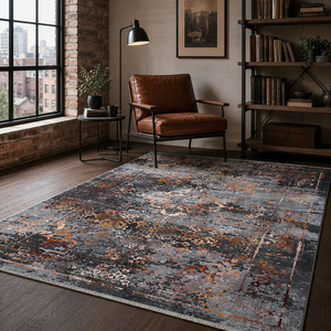 Alfombra Lavable Tradicional Saruk Pewter RW7027 de Rug Weavers, Venta al por Mayor, Chenilla Lavable, 10 Tamaños - Product Image 4
