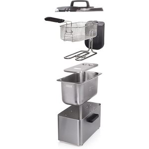 Friteuse électrique Nova 183200, capacité de 3 litres, avec zone froide et filtre de sécurité - Product Image 5