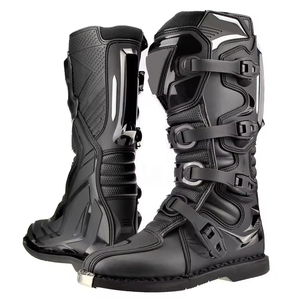 Zapatos de moto de cuero genuino hechos a medida, zapatos de cuero genuino para moto, chaqueta de moto más vendida, botas con logotipo personalizado OEM - Product Image 1