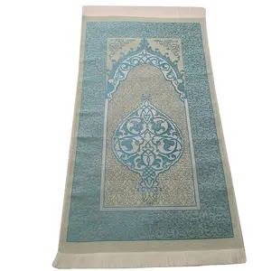 定制便宜的3D打印跪垫100% 聚酯清真寺朝圣地毯崇拜穆斯林祈祷垫Sajadah旅游穆斯林
