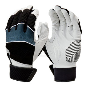 Custom Printed Leather <b>Baseball</b> Batting Gloves High Grip Durable Lightweight Sports for Team Players - Product Image 1