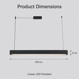 Lámpara Colgante LED Moderna de Metal, Regulable con Control Remoto, Tricolor, para Comedor Interior, 150cm, 120W, 3000K, 4500K, 6000K - Product Image 3