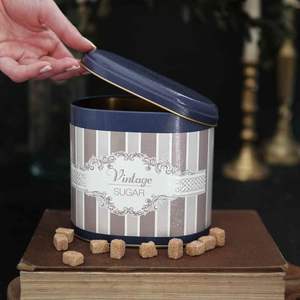 Oval 1.4L Elegance Metal Lata 140x120x130mm Cestas de metal - Product Image 4