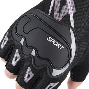 Weightlifting Gloves with Breathable Neoprene and Polyester Fabric Half <b>Finger</b> Wrist <b>Support</b> Adjustable Strap Unisex - Product Image 2