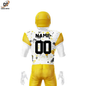 Conjuntos de ropa deportiva de uniforme de fútbol americano de malla/poliéster/Spandex ligero transpirable con impresión de logotipo personalizado de gran venta - Product Image 4