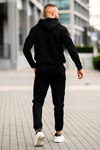 Conjunto Deportivo de Invierno Unisex de Forro Polar Transpirable, Impresión Digital Personalizada, Material de Spandex/Poliéster, Peso de Tela Personalizable, Sudadera con Capucha - Product Image 2