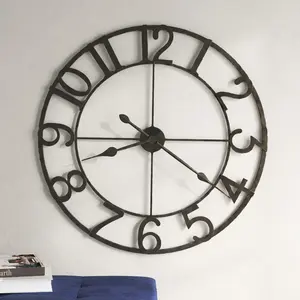 Reloj de pared de hierro nórdico de último diseño de alta calidad para decoración del hogar Uso de decoración de sala de estar en precio barato al por mayor - Product Image 5