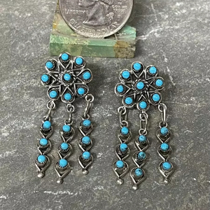 Zuni Snake Eye Dangle <b>Earrings</b> 925 Sterling <b>Silver</b> <b>Earrings</b> Handmade <b>Earrings</b> Designer <b>Earrings</b> Boho <b>Earrings</b> Wedding <b>Earrings</b> - Product Image 1