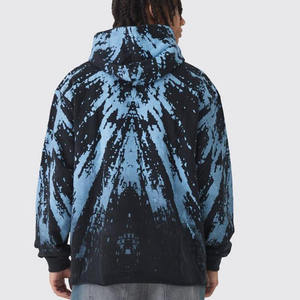 Offre Spéciale Logo personnalisé surdimensionné bouclée imprimé bord brut pull hommes sweats à capuche basiques coton Streetwear sweat avec poches - Product Image 2