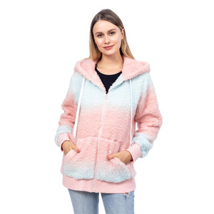 Sweat à capuche pour femme Hiver Tie Dye Warm Sherpa Cozy Fleece Hoodies Jackets - Product Image 5