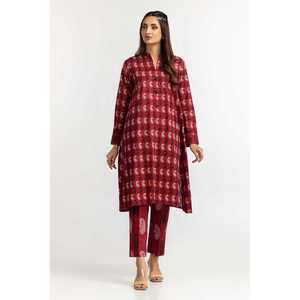 ชุดเซ็ตเสื้อแขนยาวและกางเกงขายาวพิมพ์ลายดิจิทัลสำหรับผู้หญิง 2 ชิ้น พร้อมตกแต่งกระดุม รุ่น IPS-24-09 - Product Image 1