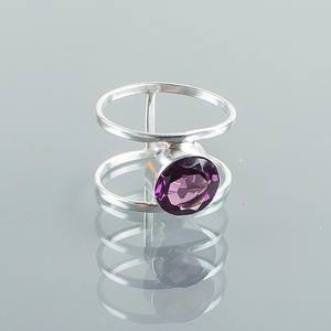 Handmade Amethyst <b>Ring</b> 925 Sterling Silver Party <b>Ring</b> Jewelry Elegant Gift For Women Boho Design - Product Image 1