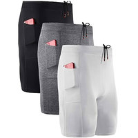 Short athlétique de course à pied pour homme 7 "Short d'entraînement léger avec poches zippées Short confortable à taille élastique pour homme