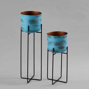 Stylish Round Iron Planter in Modern Design Perfect <b>for</b> Indoor and Outdoor Garden <b>Decoration</b> and Home Living - Product Image 6