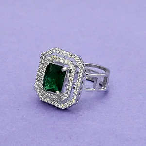 แหวนแฟชั่นทำด้วยมือพร้อมชุบโรเดียม CZ แบบปรับได้จากผู้ค้าส่งอินเดีย - Product Image 3