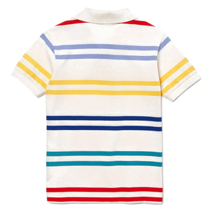 Personnalisable col rond garçons pour polos respirant 100% décontracté rayé T-Shirts solide motif uni teint respirant court - Product Image 4