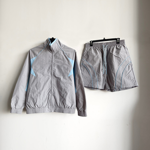 Ensemble de survêtement de sport pour homme, veste coupe-vent et pantalon pour entraînement physique, course à pied, jogging, vêtements de plein air - Product Image 2