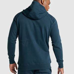Sudaderas con capucha de gimnasio de invierno para hombre de alta calidad, sudadera de patrón sólido transpirable de secado rápido con cuello con capucha - Product Image 2
