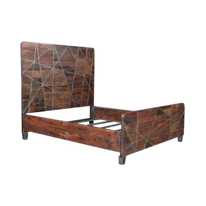 Zig Zag <b>Bed</b> Handmade Hot Selling Style Solid Wood <b>Bed</b> Frame High-quality Bedroom Furniture Queen Size <b>Double</b> <b>Bed</b> In Wholesale - Product Image 1