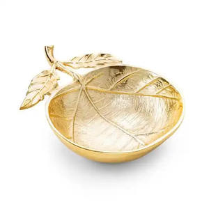 Expensive Design Aluminum Serving <b>Bowl</b> Golden Fruit Shape Serving <b>Bowl</b> for Home Tabletop <b>Dessert</b> Server <b>Bowls</b> - Product Image 1