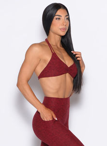 Soutien-gorge de sport à lacets sur le devant, design croisé dans le dos, respirant, extensible, haute performance, écologique, pour femmes, gym, fitness, yoga - Product Image 6