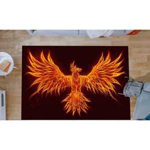 Tapis imprimé oiseau phénix - Tapis épais moderne pour bureau ou cadeau, tapis doux non tissé - Product Image 5