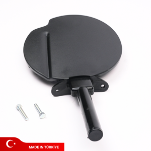 7700834109 Couvercle de bouchon de réservoir de carburant noir en métal avec bras de charnière pour Megane I BA/LA/KA/SA 1995-2008 Vis de fixation en plastique POM - Product Image 1