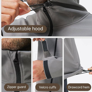 Veste Softshell d'hiver respirante pour homme avec logo en toile sur le devant, design personnalisable - Écologique et coupe-vent - Product Image 5